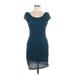 Mimi Chica Casual Dress - Sheath: Teal Dresses - Women's Size Large