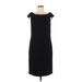 Lafayette 148 New York Cocktail Dress - Shift: Black Solid Dresses - Women's Size 6