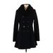 Guess Wool Coat: Black Jackets & Outerwear - Women's Size Medium