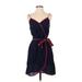 Universal Thread Casual Dress - Wrap: Blue Dresses - Women's Size Small