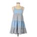 Polo by Ralph Lauren Casual Dress: Blue Dresses - Women's Size Large