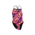 Dolfin One Piece Swimsuit: Purple Fair Isle Swimwear - Women's Size Large