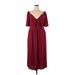 City Chic Casual Dress - Maxi: Burgundy Dresses - Women's Size 16 Plus