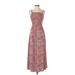 Old Navy Cocktail Dress - Maxi: Red Paisley Dresses - Women's Size Small