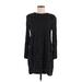 H&M Casual Dress: Black Polka Dots Dresses - Women's Size 8