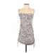 Wilfred Casual Dress - Mini: Gray Leopard Print Dresses - Women's Size 2X-Small