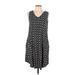 24/7 Maurices Casual Dress - A-Line: Black Print Dresses - Women's Size Large