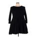 Torrid Casual Dress - Sweater Dress: Black Solid Dresses - Women's Size 3X Plus