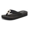 Badezehentrenner LASCANA, Damen, Gr. 39, schwarz, Obermaterial: 100% Textilmaterial. Decksohle: 100% Synthetik. Laufsohle: 100% Synthetik, unifarben, casual, Schuhe, Sandale, Pantolette, Badeschuh mit Zier Applikation VEGAN