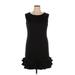 Donna Ricco Casual Dress - Mini: Black Solid Dresses - New - Women's Size 14