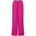 Street One muslin_Wide Leg HW L30.32 Damen magnolia pink, Gr. 44-30, Musselin Hose, Damenhose im Loose Fit, High Waist mit Wide Legs, Gummibund und Tunnelzug, seitliche Eingrifftaschen, reine Baumwolle