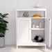 Bathroom Standing Storage Cabinet With Double Shutter Doors,Large Storage Space