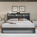 Full size Upholstered Platform bed with Storage (Without Mattress)