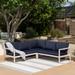 Percy Outdoor Acacia Wood Sectional