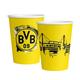 6 Becher BVB Borussia Dortmund Papier 500 ml
