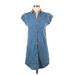 Old Navy Casual Dress - Shirtdress: Blue Dresses - Women's Size X-Small