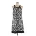 White House Black Market Casual Dress - Shift: Black Jacquard Dresses - Women's Size 12