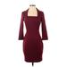 Z Spoke by Zac Posen Casual Dress - Mini: Burgundy Solid Dresses - New - Women's Size 0