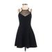 Sparkle & Fade Casual Dress - Mini: Black Solid Dresses - Women's Size X-Small