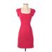 French Connection Casual Dress - Mini: Red Solid Dresses - New - Women's Size 4