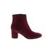 Joie Ankle Boots: Burgundy Shoes - Women's Size 38