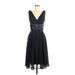 Connected Apparel Cocktail Dress - A-Line: Black Dresses - Women's Size 6