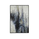 Bassett Mirror Blue Quiet Framed On Canvas Print Canvas in Black/Blue | 74 H x 50 W x 1 D in | Wayfair 7300-805EC
