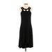 Cupio Cocktail Dress - A-Line: Black Solid Dresses - Women's Size Small