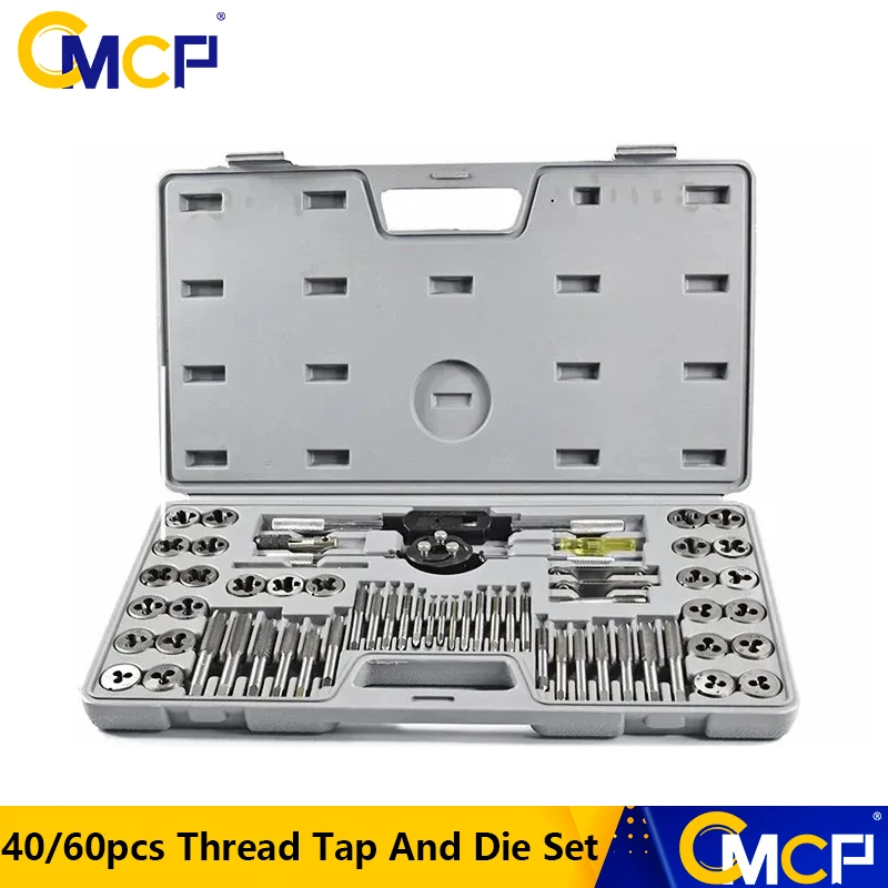 CMCP 40/60-teiliges Gewindebohrer- und Matrizenset mit metrischem/imperialem Standardlager, Gewindebohrer und Matrizen für die Metallbearbeitung Image