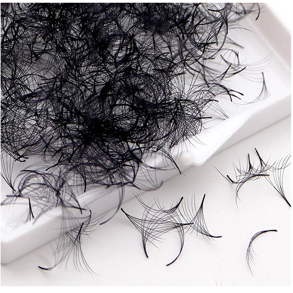 Lashprofessor Vorgefertigte Fächerwimpern, lose Fächer, spitze Basis, Wimpernverlängerung, 3/4/6/7/8/10/12/14D, dünne, spitze, lose Fächerwimpern, Zilien Image