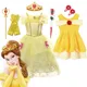 Disney Prinzessin Kostüm für Kinder Mädchen Belle Cosplay Kleid Phantasie Geburtstags feier