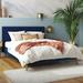 Mr. Kate Daphne Upholstered Low Profile Platform Bed Velvet, Metal in Blue/Brown | 42.5 H x 60 W x 81 D in | Wayfair DA4044629MK