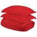 Latitude Run® 100% Cotton 300 TC Modern & Contemporary 3 Piece Duvet Cover Set Cotton Sateen in Red | Full/Queen | Wayfair