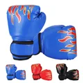 Gants de boxe en cuir pour enfants mitaines d'entraînement gants de poinçonnage mitaines