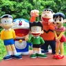 5pcs Anime Doraemon kawaifamily Gouta Takeshi Nobita Nobi Minamoto Shizuka Anime Figure Desktop