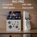 Console de jeu portable R43 PRO M18 open source 4.3 pouces 3D HD manette 4K arcade rétro PSP