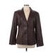 Pamela McCoy Leather Jacket: Brown Jackets & Outerwear - Women's Size Large