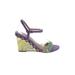 Betsey Johnson Wedges: Purple Baroque Print Shoes - Women's Size 8 1/2