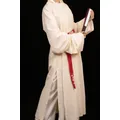 Robe chinoise vintage Hanfu en coton et lin col rond robe mi-longue CRASE style kimono