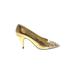 Sesto Meucci Heels: Gold Shoes - Women's Size 7 1/2