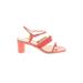 Topshop Heels: Red Color Block Shoes - Women's Size 38
