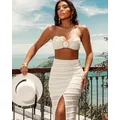 Ensemble de bikini à pampilles pour femmes maillot de bain avec jupe jupes amincissantes sexy