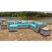 Florence 9 Piece Outdoor Wicker Patio Furniture Set 09c in Aruba - TK Classics Florence-09C-Aruba