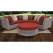 Florence 4 Piece Outdoor Wicker Patio Furniture Set 04a in Terracotta - TK Classics Florence-04A-Terracotta