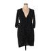 Zara Basic Casual Dress - Wrap: Black Stars Dresses - Women's Size 2X-Large