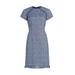 Cotton-blend Tweed Cocktail Dress - Blue - Teri Jon Dresses