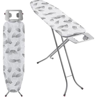 Kadax - Klappbares Bügelbrett, 114x34cm Dampfbügelbrett mit Metallnetz Grau Image
