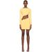 Yellow Asymmetric Minidress