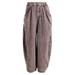 High Road Pull-on Linen Blend Barrel Pants