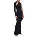 Manhattan One-shoulder Ponte Knit Gown